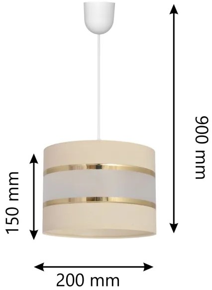 Lampadario su filo HELEN 1xE27/15W/230V crema