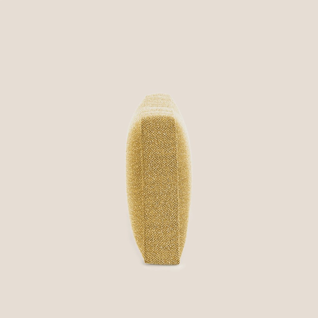 Nettuno cuscino schienale realizzato in tessuto bouclè impermeabile T07 giallo