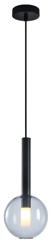 Lampadario a sospensione con filo NIKO 1xG9/9W/230V diametro 15 cm nero