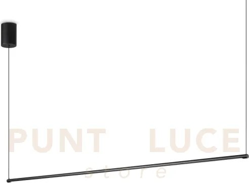 Essence sospensione round led 4000k 19w 2350lm nera 115cm