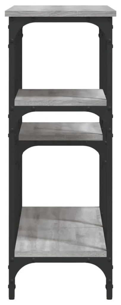 Tavolo consolle grigio sonoma 102x29x75 cm in legno multistrato
