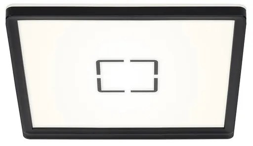 Plafoniera LED design Free, nero 29.3x29.3 cm, luce naturale