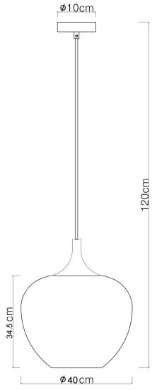 Globo 15548H2G - Lampadario a sospensione con filo MAXY 1xE27/60W/230V rame