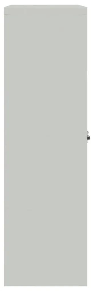 Schedario grigio chiaro e grigio scuro 90x40x140 cm in acciaio