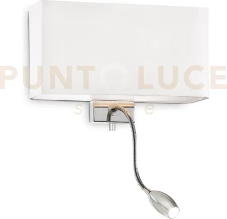 Hotel applique led 3000k 1,5w  50 lm + 1 luce attacco e27 doppio in...