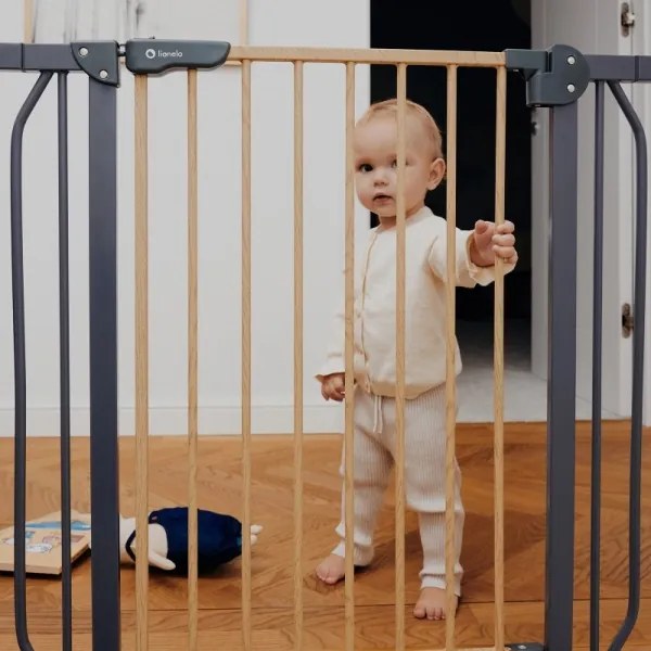 Lionelo - Barriera di sicurezza TRUUS SLIM nero/beige