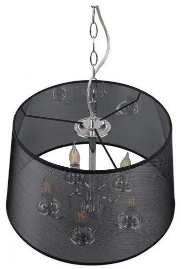 Reality - LED Lampadario a sospensione con catena CIMA 5xE14/40W/230V nero