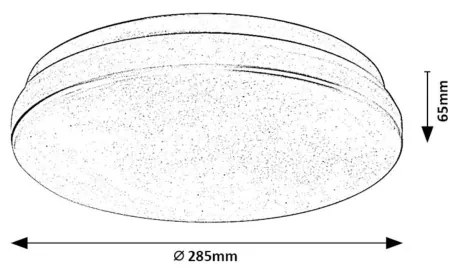 Rabalux 77182 - Plafoniera LED LOWAR per bagno, 18W/230V, 3000/4000/6000K, IP44