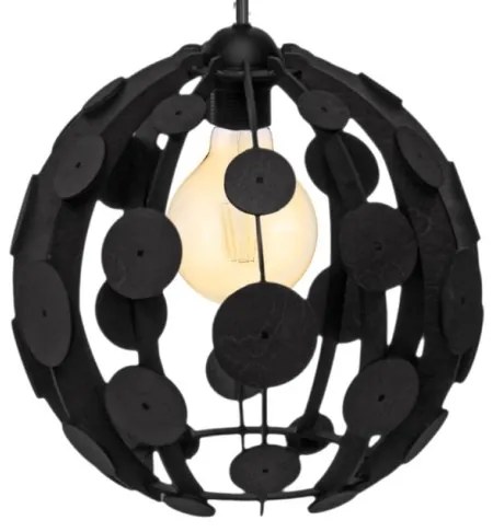 Lampadario su fune GAIA 3xE27/60W/230V nero/marrone