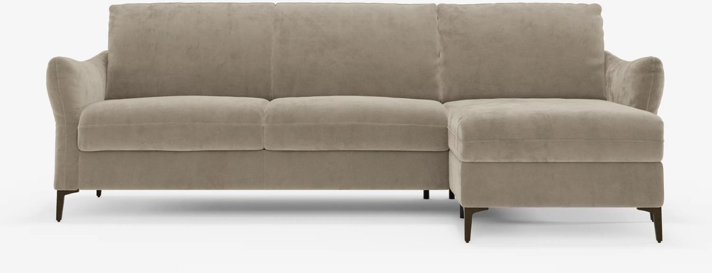 Dalia divano letto angolare con vano contenitore - materasso alto 18 cm in raffinato tessuto smacchiabile T30