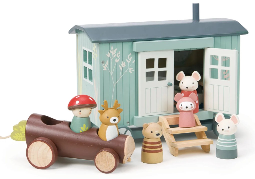 Tender Leaf - Carrozzone in legno con topolini