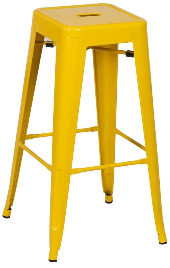 Set di sedie da bar gialla in metallo 2 pz (altezza della seduta 76,5 cm) – Ixia