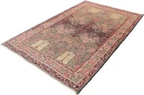 Antik Floreale Rosso Scuro Avorio 138x206 Cm
