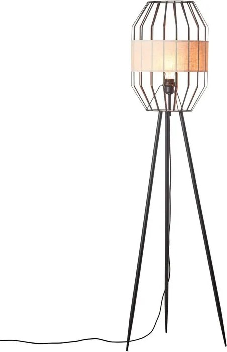 Lampada da terra Slope in ferro, H 134 cm, E27 MAX52W BRILLIANT