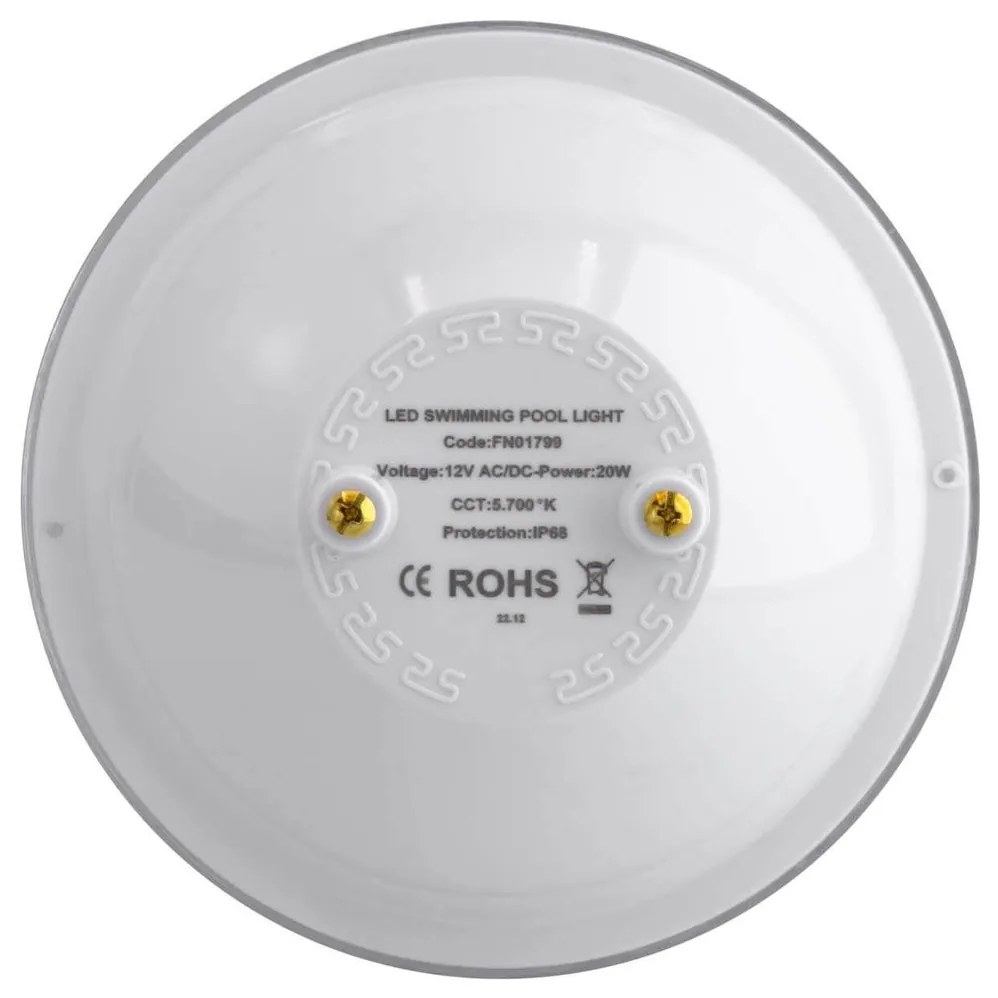 Lampada LED PAR56 20W da piscina 12VAC/DC 120lm/W No Flickering Colore Bianco Freddo 5.700K