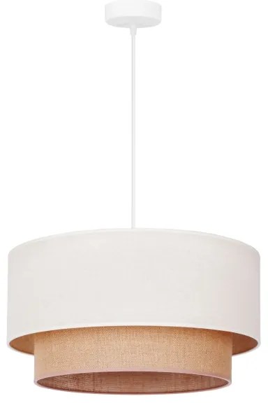 Duolla - Lampadario a sospensione con filo BOHO 1xE27/40W/230V diametro 45 cm color crema/marrone