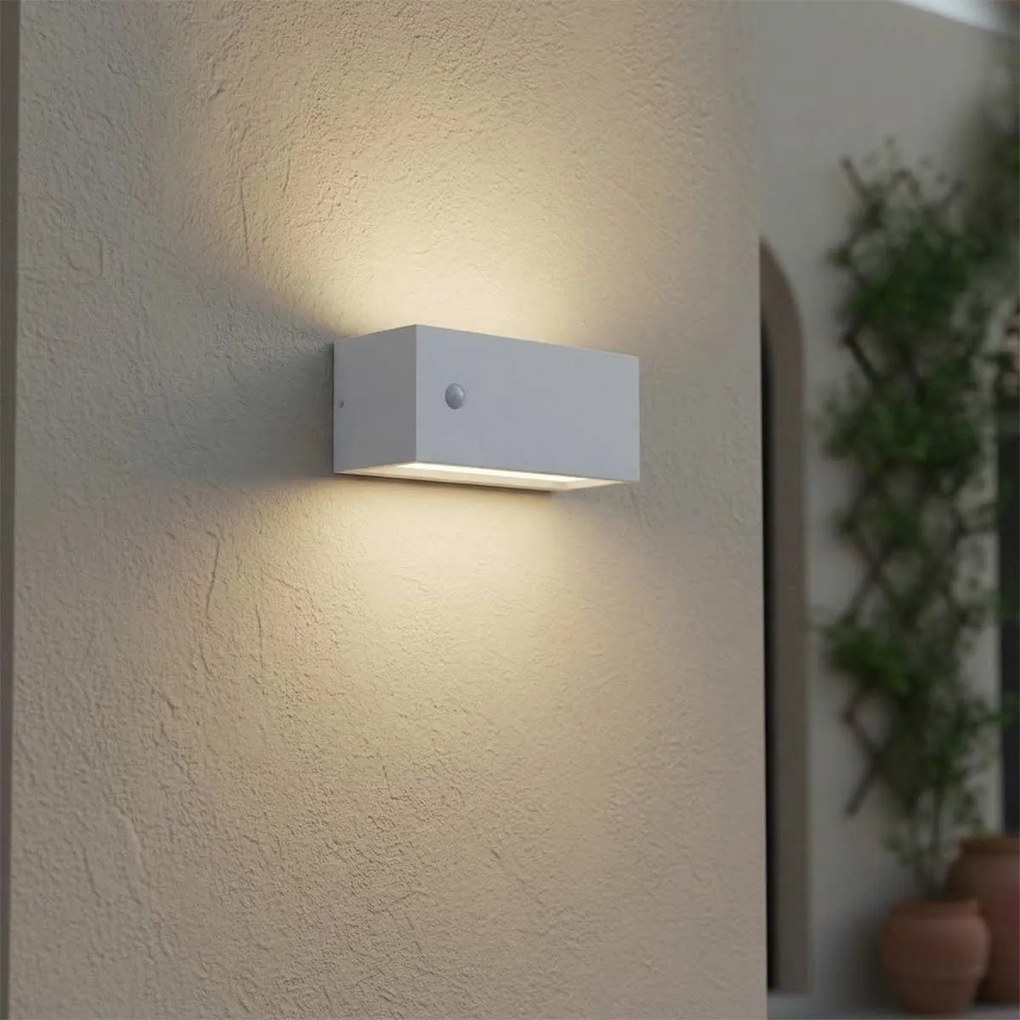 Applique BAND con Sensore Movimento E27 per esterno IP65 - Bianca