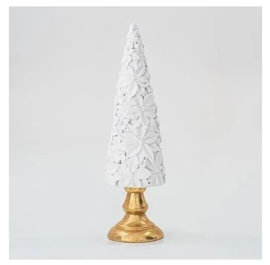 Decorazione natalizia 40 cm albero bianco