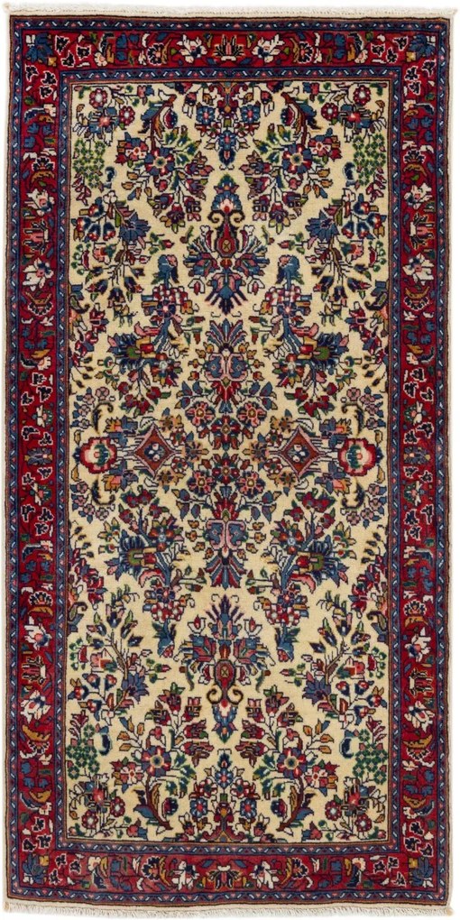 Sarouk Tappeto persiano 70 x 130 (Iran) Annodato A Mano