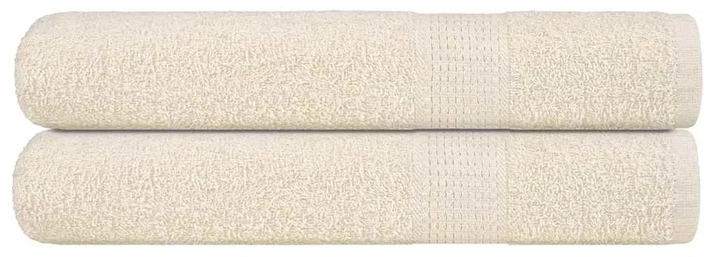 Asciugamani Per Sauna 2 Pz Crema 80x200 Cm 360 G/m² 100% Cotone /