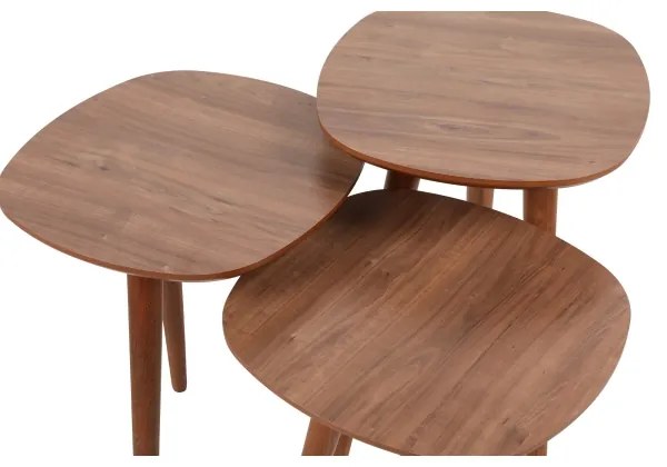 SET 3x Tavolino TYN marrone