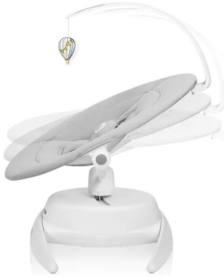 Lionelo - Dondolo per bambini con melodia IRIS Grey Concrete