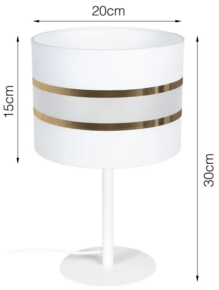 Lampada da tavolo CORAL 1xE27 / 60W / 230V bianca