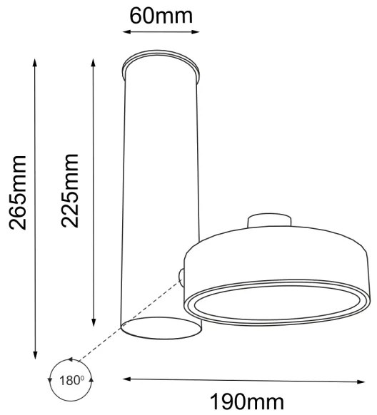 Shilo 2208 - Faretto NATORI 1xGU10/15W/230V nero