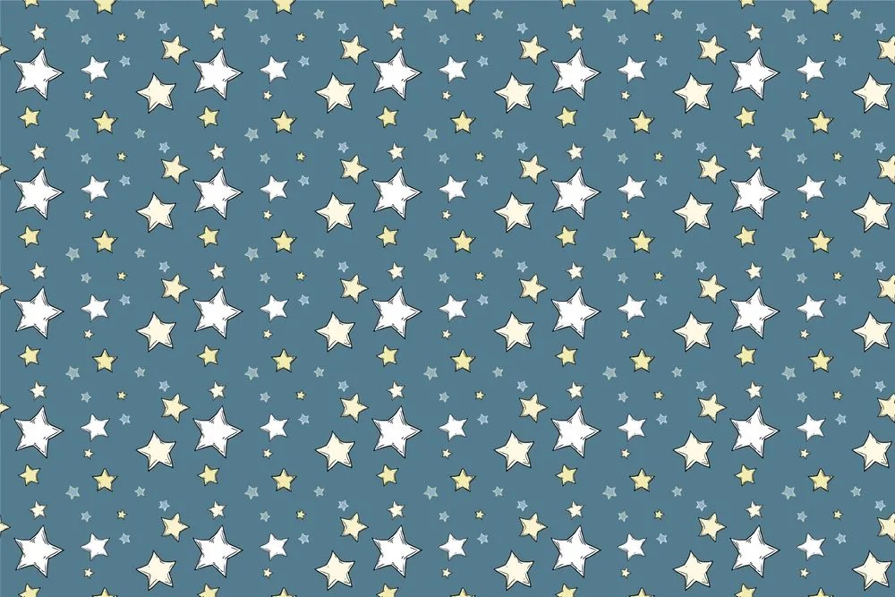 Carta da parati autoadesiva – Stelline spaziali su sfondo blu
