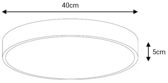 Plafoniera LED FELIZ LED/40W/230V 4000K diametro 40 cm nero
