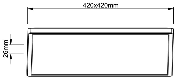 Brilliant - LED Plafoniera MILTON LED/24W/230V 42x42 cm bianca