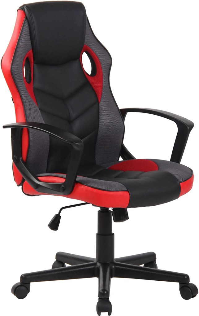 Sedia Gaming Bürostuhl Glendale Con Ecopelle E Struttura Robusta / Schwarz/rot
