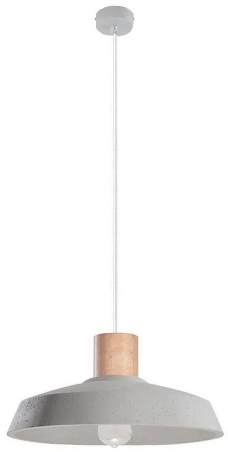 Sollux SL.0282 - Lampadario a sospensione con filo AFRA 1xE27/60W/230V grigio/legno naturale