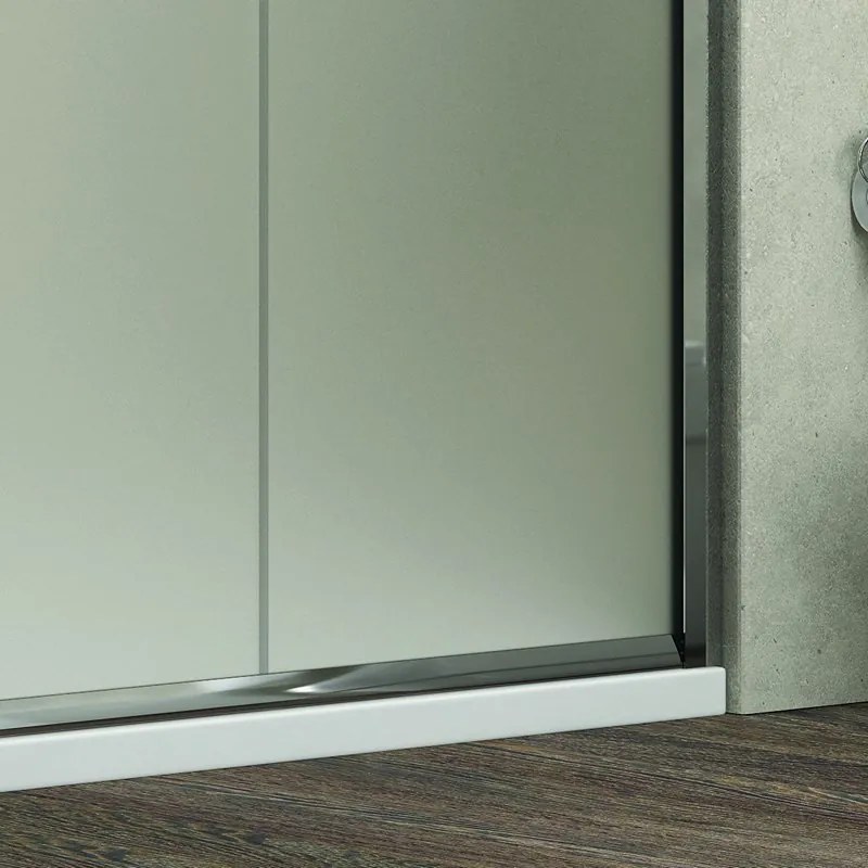 Porta doccia nicchia 100cm vetro satinato anticalcare KF5000 - KAMALU