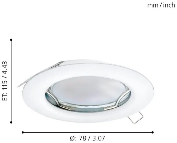 Eglo 94235 - Set da 3 faretti LED da incasso PENETO 3xGU10-LED/3W/230V