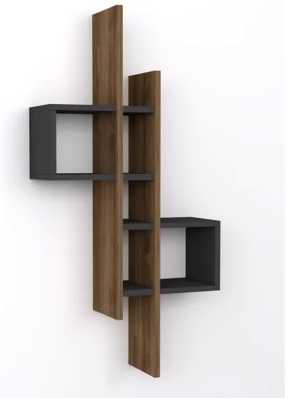 Mensola da parete EMSE 108x53,8 cm marrone/antracite