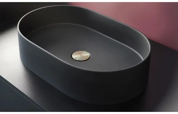 Deante CQS_NU6S - Lavabo da appoggio SILIA 35x55 cm granito/nero