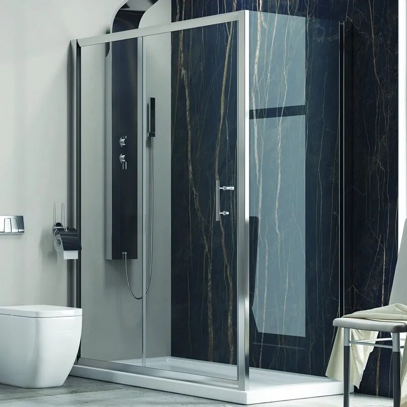 Box doccia 70x100 apertura scorrevole vetro anticalcare KF5000S - KAMALU