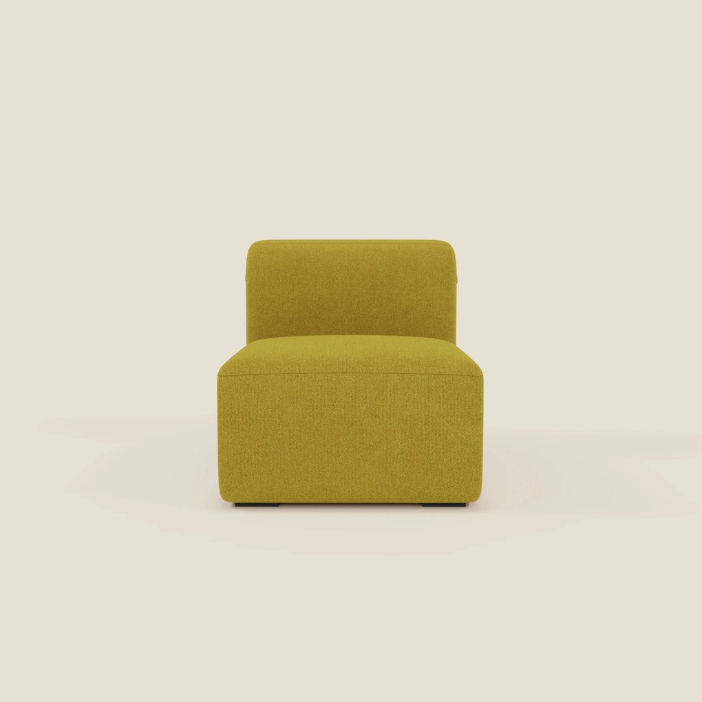 BonBon modulo centrale 70 cm – Poltrona o elemento componibile in tessuto smacchiabile T23 giallo sole