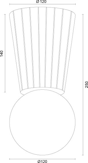 Argon 8974 - Plafoniera da bagno VOLANTE 1xG9/6W/230V IP44 Ø 12 cm marrone