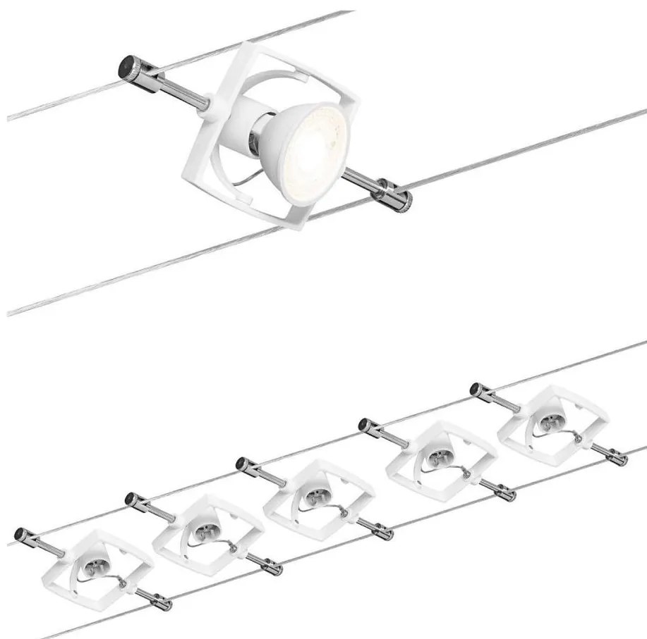Paulmann 94149 - Set 5xGU5,3/10W faretti per sistema a cavo TECH 230V