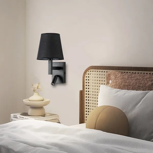 Brilagi - Applique a LED DEYA 1xE14/40W/230V + LED/3W nero