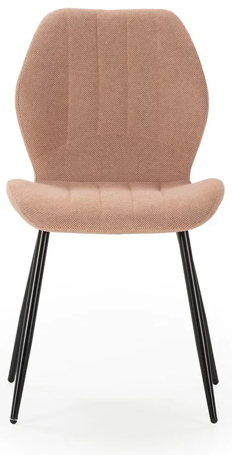 Set di sedie da pranzo color salmone 4 pz pezzi Milu - Marckeric