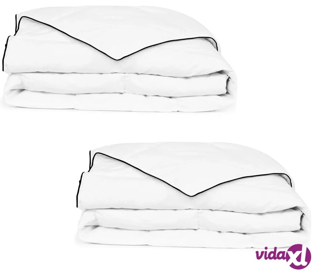 vidaXL Piumone Invernale 2 pz Piuma Anatra 155x200 cm
