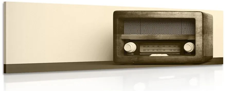 Quadro su tela – Radio retrò in seppia