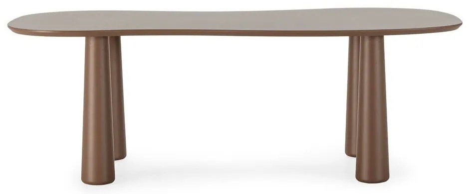 Tavolino da salotto marrone con piano in pino massiccio 110x220 cm Nahia – MOME
