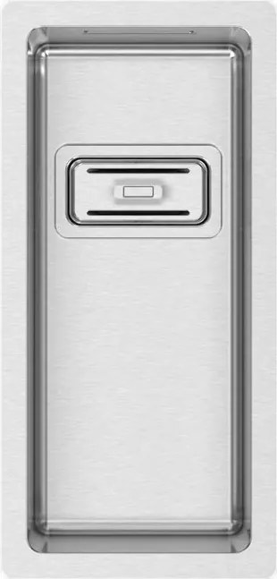 Lavello 1 vasca in inox argento RODI Box Lux 17 piletta quadra L 21 x L 44 cm