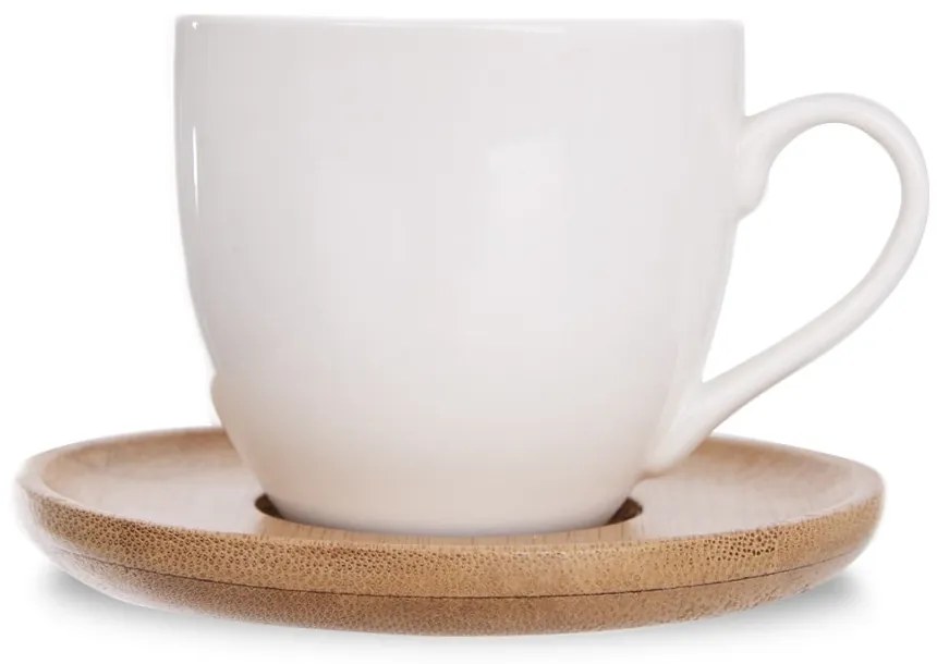 Tazzine in set per cappuccino/con piattino bianche in porcellana 6 pz 110 ml Whiteline – Orion