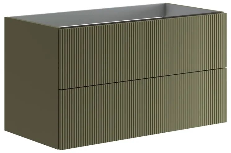 Cassetti in truciolare laccato opaco verde salvia Opera L 36 x L 45 cm