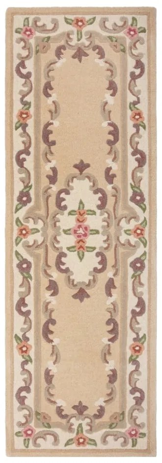Tappeto in lana marrone 67x210 cm Aubusson - Flair Rugs